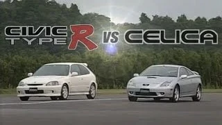 [ENG CC] Civic Type R vs. Celica SS - 0-400m drag race 1999