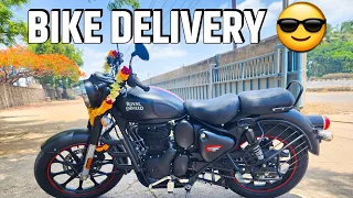 Taking Delivery of Royal Enfield Classic 350 Dark Stealth Black #vlog । Shailesh Rajput Vlogs
