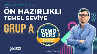 GRUP A  YDS+YÖKDİL Sosyal Sonbahar 2022 DEMO DERS