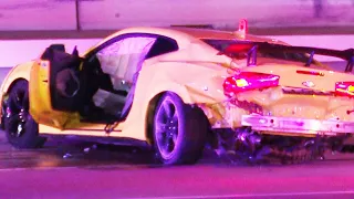 Camaro slams into innocent driver in deadly crash at underground car meet near Houston | Raw video