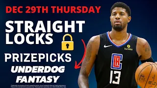 NBA Props for Underdog Pick'Em and PrizePicks Today, THURSDAY December 29th, 2022