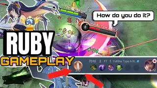 RUBY FACE YU ZHONG AT EXP LANE | RUBY GAMEPLAY | ikanji | MOBILE LEGENDS