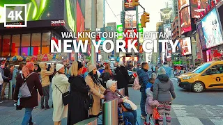 NEW YORK CITY TRAVEL - WALKING TOUR, MANHATTAN, Broadway, Columbus Ave, Amsterdam Ave, Times Square