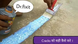 Cracks repairing and waterproofing in slab  with dr. fixit  .