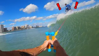 RAW POV : INSANE 50MPH JETSKI SKIMBOARD TOW INS!!