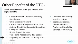 Disability Tax Credit  by Disability Alliance BC