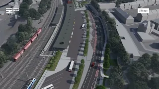 Videovizualizace centrálního dopravního terminálu Jihlava