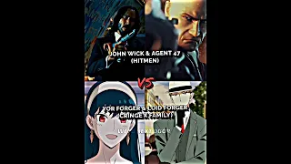 John Wick & 47 VS Yor & Loid Forger #shorts