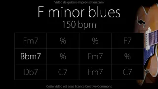 F minor blues (Jazz/Swing feel) 150 bpm : Backing Track