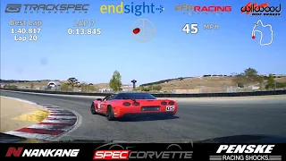 Spec Corvette @ Laguna Seca 8-30-20 Race 2