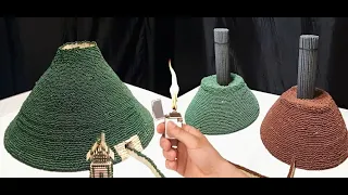 EXPERIMENT! VOLCANO of 100,000 MATCHES Chain Reaction Fire Domino Effect