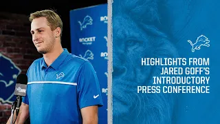 Highlights from Jared Goff's introductory press conference