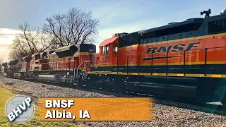 BNSF Light Power Move - 9 Locomotives - through Albia, IA 3/18/21