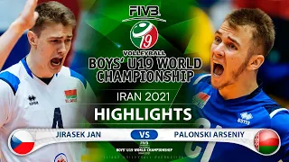 Czech Republic vs Belarus |  U19 World Champs 2021 | Highlights | Jirasek Jan vs Palonski Arseniy