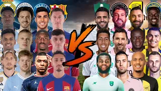 Real madrid-Man city-Psg-Barca vs Al nassr-Al ittihad- Al ahli-Inter miami 🔥🤯#video