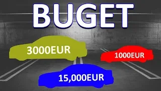 Masina PERFECTA dupa BUGET - 1000 EUR - 25,000 EUR