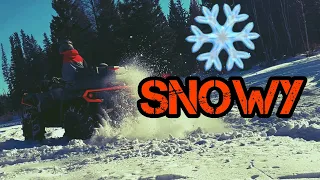 SNOWY RIDES IN ATVS! Canam Outlander, Polaris Highlifter and CF Moto Overland.