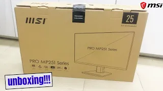 MSI MP251 Gaming Monitor | Unboxing And Panel Test😍