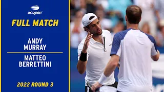 Andy Murray vs. Matteo Berrettini Full Match | 2022 US Open Round 3