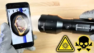 Worlds Brightest Flashlight vs iPhone 7!