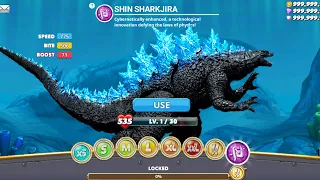 BIG SHIN SHARKJIRA GODZILLA SHARK PLAY IN 2 MAP HUNGRY SHARK WORLD - HUNGRY SHARK WORLD GAMEPLAY