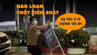 Người đàn ông say xỉn náo loạn chốt đo nồng độ cồn của CSGT