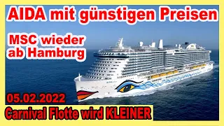 AIDA bekommt Konkurrenz ab Hamburg 🔴 Kreuzfahrt Preise fallen & Carnival Flotte wird kleiner!