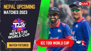 Nepali cricket upcoming matches | ICC T20 WC Asia Region Final | Nepal UAE Hongkong Tri Series 2023