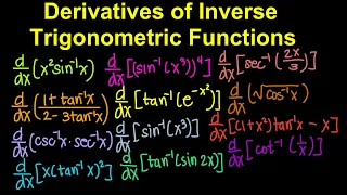 Derivatives of Inverse Trigonometric Functions (Live Stream)