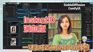 Portrait photography goes a step further, full blood version InstantID login comfyui