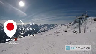 Mayrhofen Rastkogel Tirol Austria / ski run 68, short video 55"