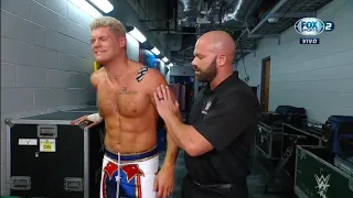 Cody Rhodes en Backstage después del ataque de Brock Lesnar - WWE Raw 08/05/2023 (En Español)