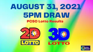 WATCH: PCSO 5 PM Lotto Draw, August 31, 2021