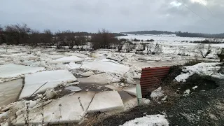 Ice Jam on the Palouse River December 28, 2022