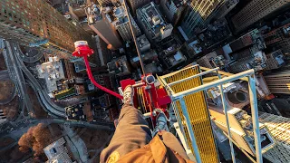 CLIMBING A NYC CRANE FACING 1 WORLD TRADE CENTER!