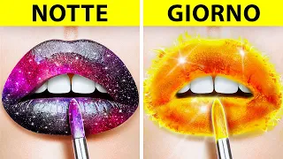 DAY vs. NIGHT HACK DI BELLEZZA || Come Portare i Trucchi in Classe! Hack di 123 GO! SCHOOL