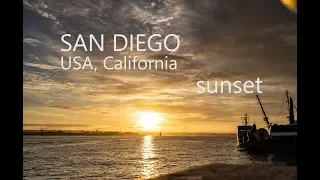 USA.  San Diego | SUNSET (4K timelapse)