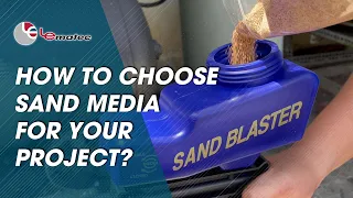 How to choose sand/media for your project? Sand media size testing by lematec sandblaster gun