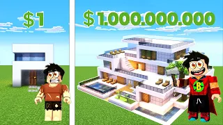 MİNECRAFT EVİ YAPTIM 🚀 Roblox Click To Build Simulator