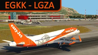 X-Plane 11 | Gatwick (EGKK) - Zakynthos (LGZA) | New FLY X Scenery! | easyJet | FF A320