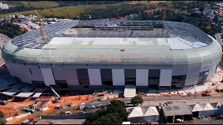 SAIBA COMO ESTÁ A MONTAGEM DA FACHADA DA ARENA MRV