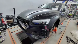 Audi A5 Sportback.  Работа с мордой. Вытяжка , наборка.  и  т.д.