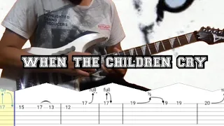 How to play | when the children cry-White Lion(guitar solo with tab lesson)