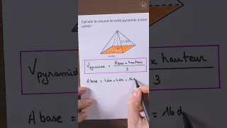 Comment calculer le volume d'une pyramide ?