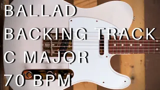 Ballad Guitar Backing Track | C Major (70 bpm)