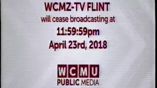 Final minutes of WCMZ-TV PBS channel via Comcast April 23, 2018