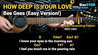 How Deep Is Your Love - Bee Gees (Guitar Chords Tutorial with Lyrics)