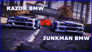 BMW M3 GTR Junkman Parts vs Razor BMW M3 GTR + Final run | Need for Speed Most Wanted 2005 [ITA]