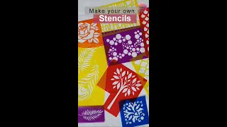 Make your own stencils for art and craft, DIY stencil, art and craft, CreativeCat, Handmade