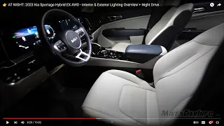 👉 AT NIGHT: 2023 Kia Sportage Hybrid EX AWD - Interior & Exterior Lighting Overview + Night Drive